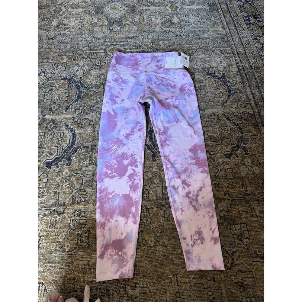NWT Beyond Yoga Pants Small Womens Pink Elastic Waist Running Stretch Tights